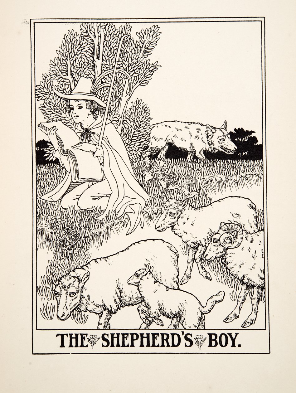 De herdersjongen, uit Honderd fabels van Aesopus door Percy J. Billingshurst