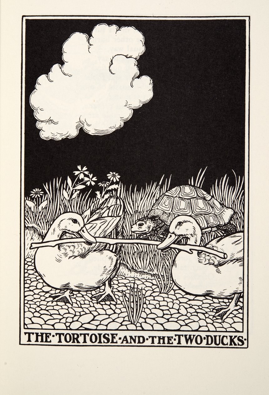De Schildpad en de Twee Eenden, uit Fontaine Fabels, uitgegeven 1905 door Percy J. Billingshurst