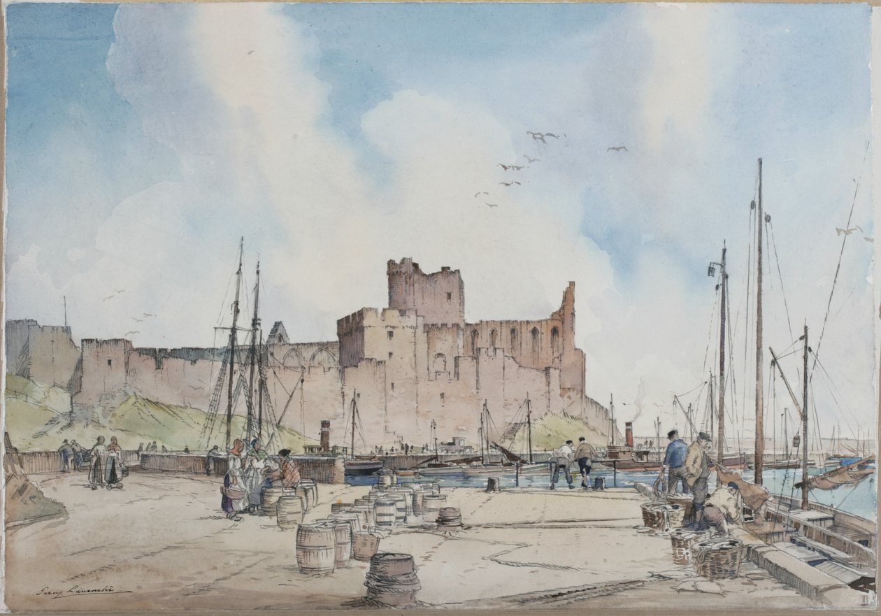 Peel Castle, Isle of Man door Percy Lancaster