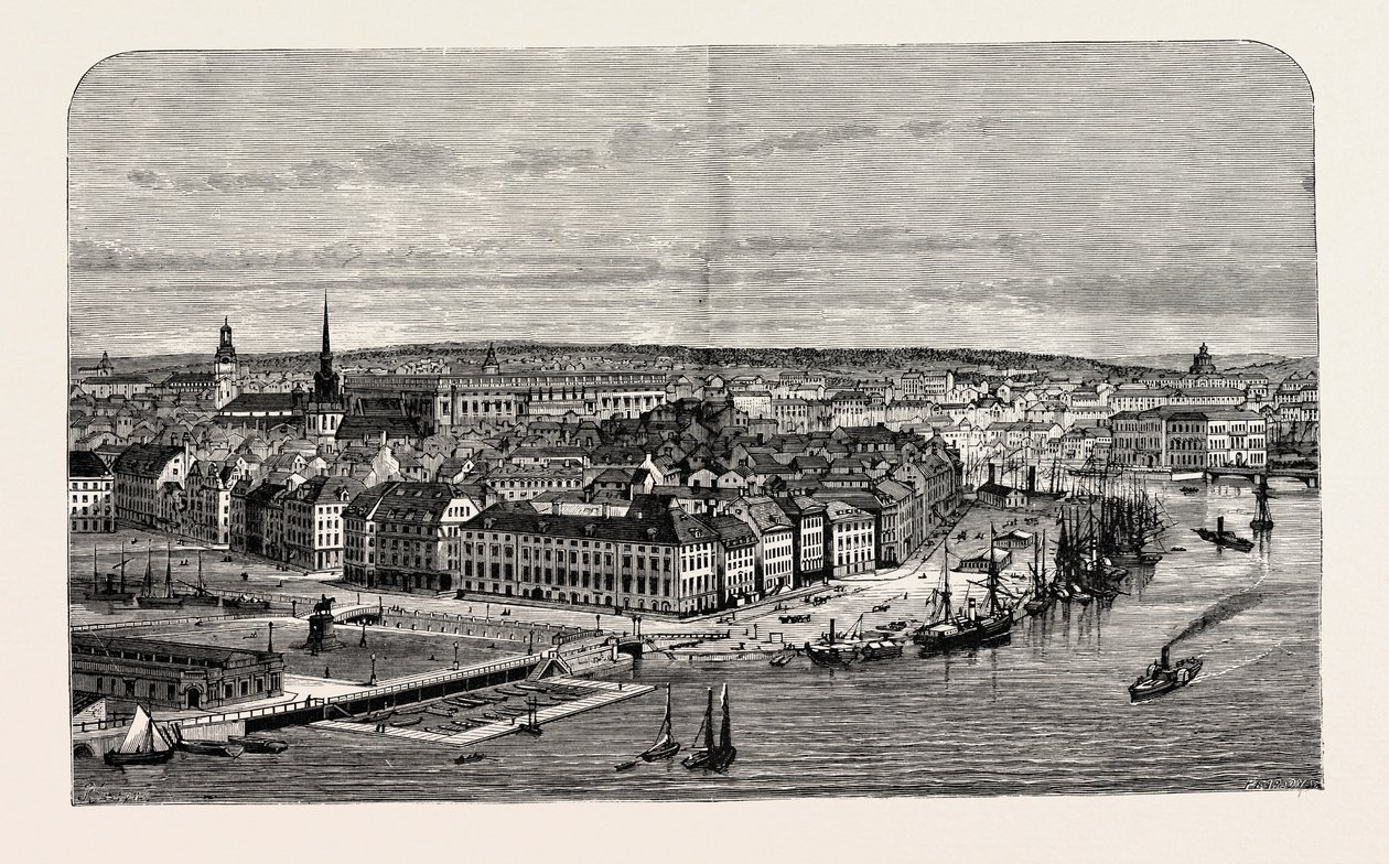 Stockholm, Zweden (gravure) door Percy William Justyne