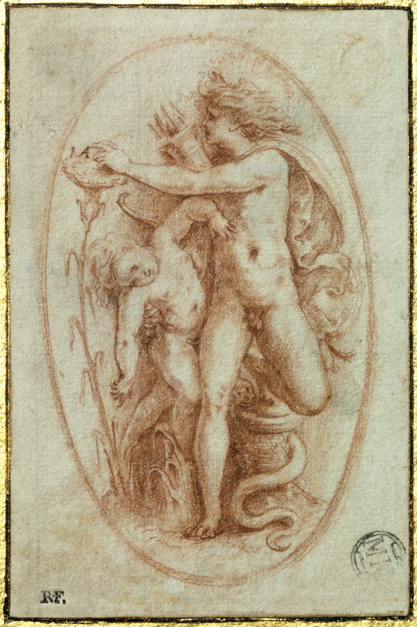 Apollo en Hyacinthus door Perino del Vaga