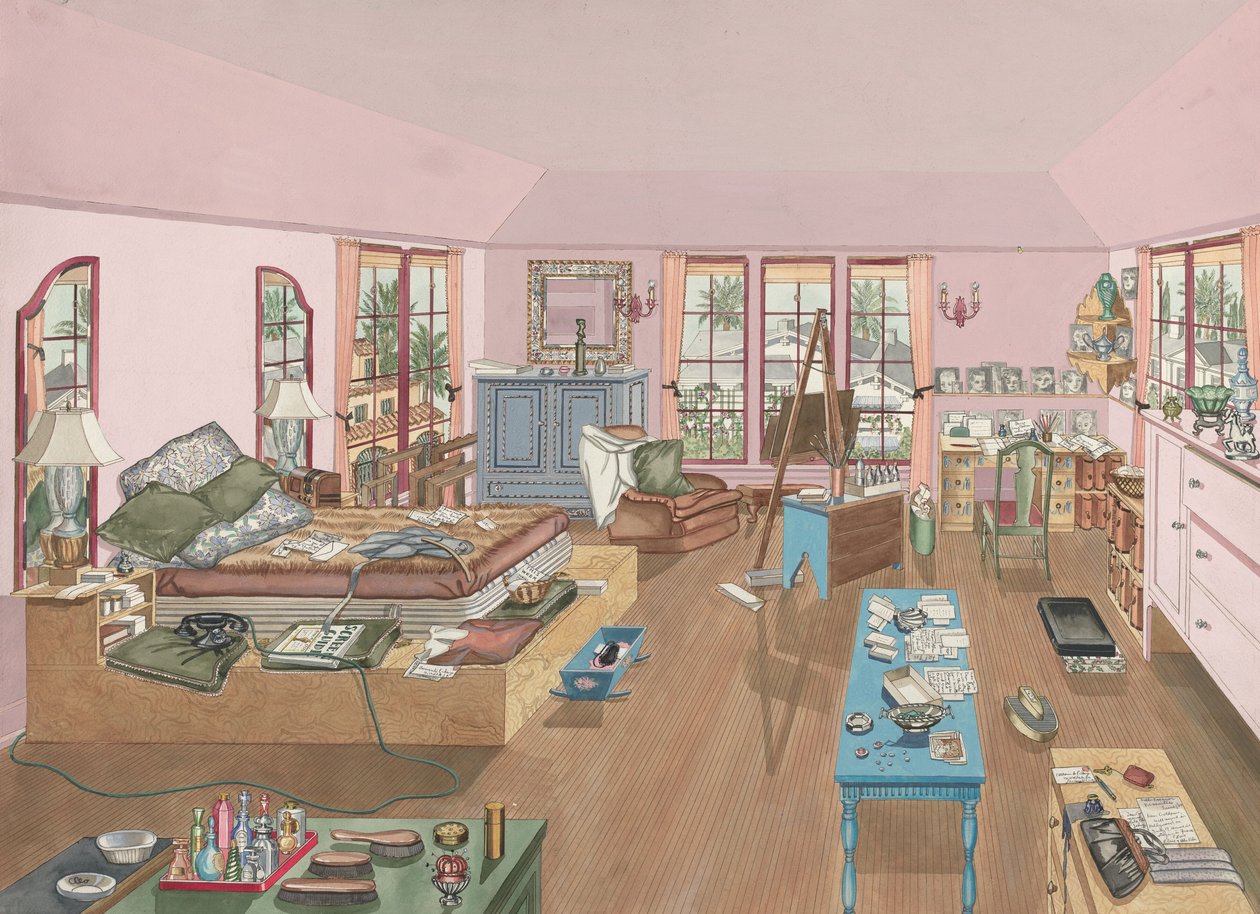 Slaapkamer, 1940, 1935-1942 door Perkins Harnly