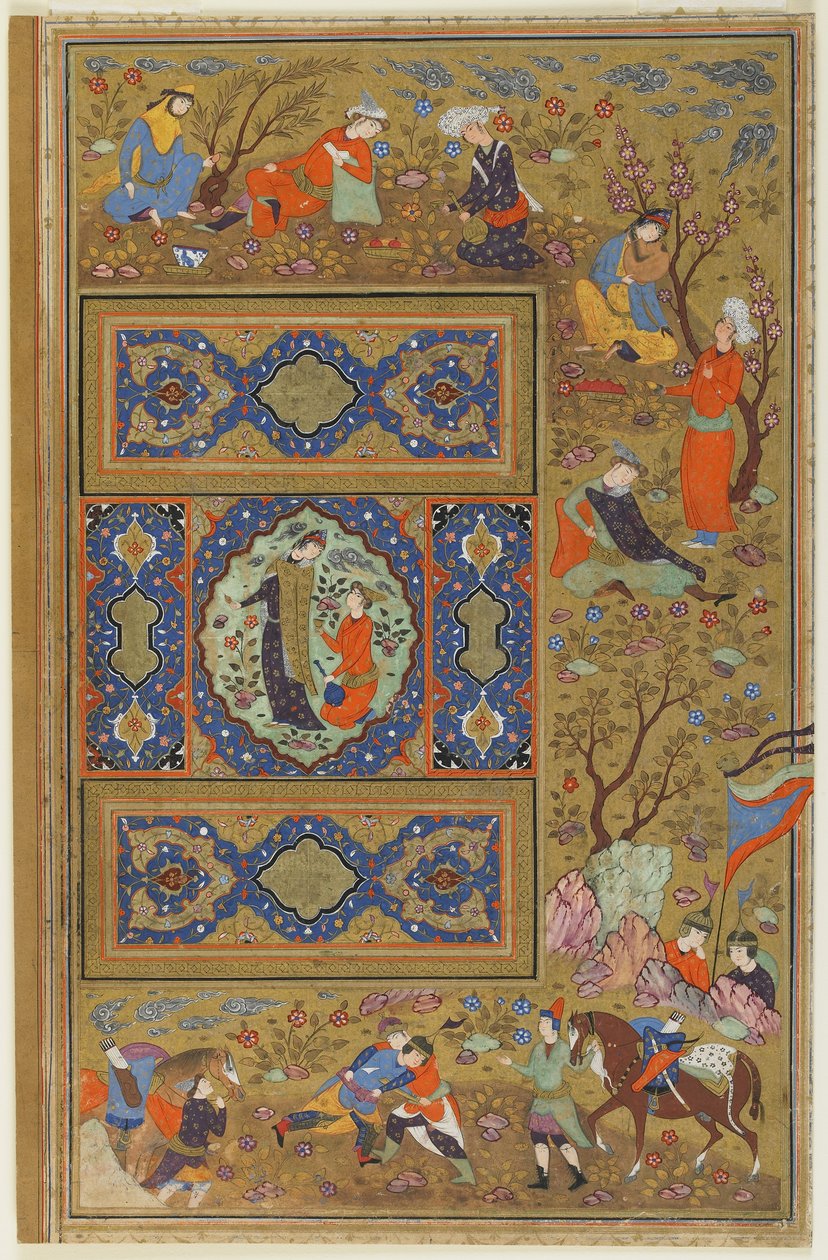 Paar geliefden, ca. 1590-1610 door Persian School