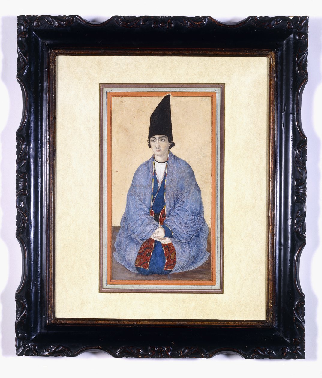Portret van een jonge Qajar prins, ca. 1850 door Persian School
