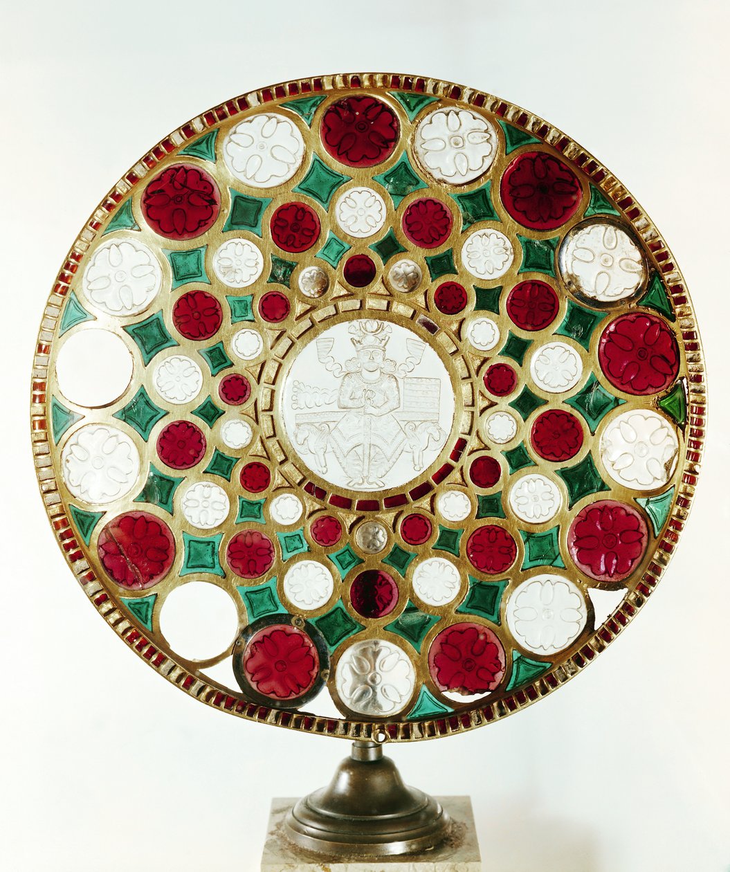 De beker van Salomo, met een reliëf cameo van een koning, Sassanidische Periode (226-651) door Persian School