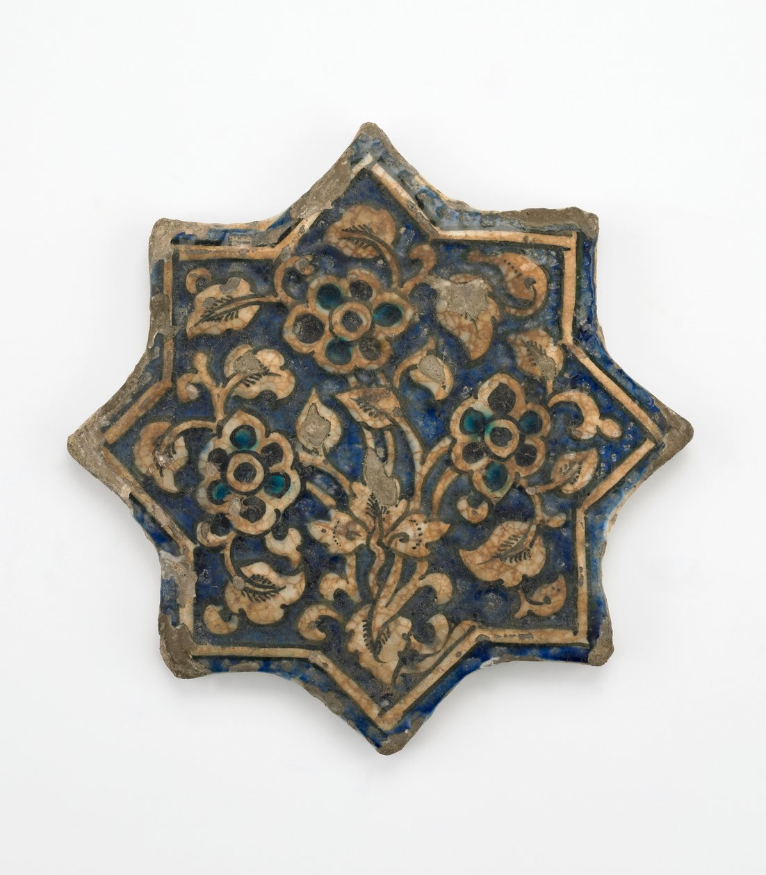 Tegel in achtpuntige stervorm, Il-Khanid periode, 1256-1335 door Persian School