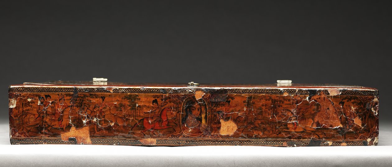 Gereedschapskist die de Heilige Familie afbeeldt, ca. 1830 door Persian School