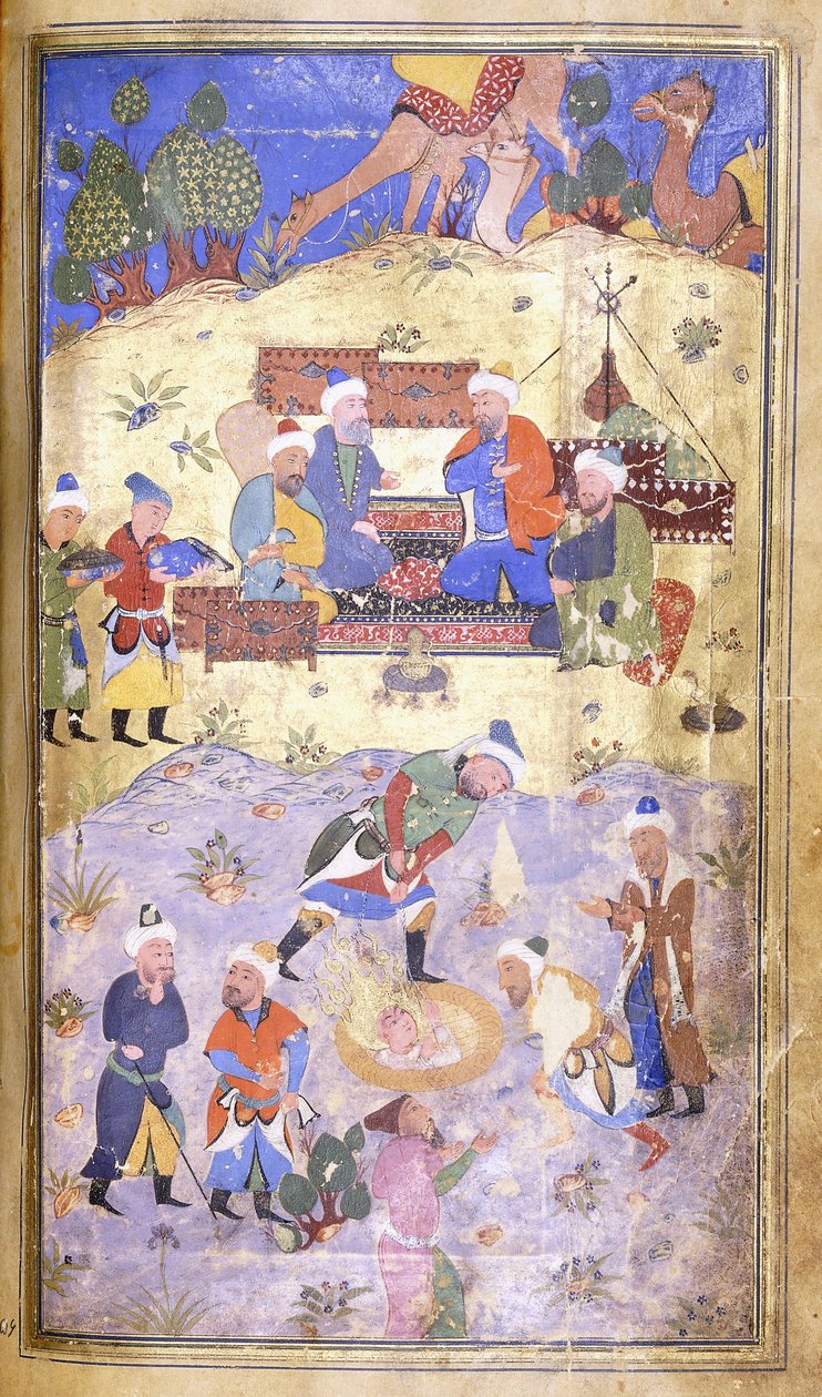 Yusuf wordt gered uit de put, ca. 1492-3 door Persian School