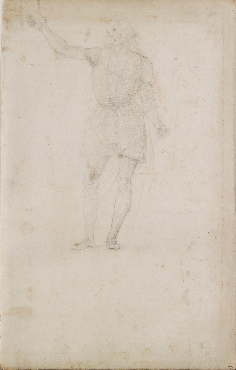 Studie voor een Johannes de Doper (detail) door Perugino