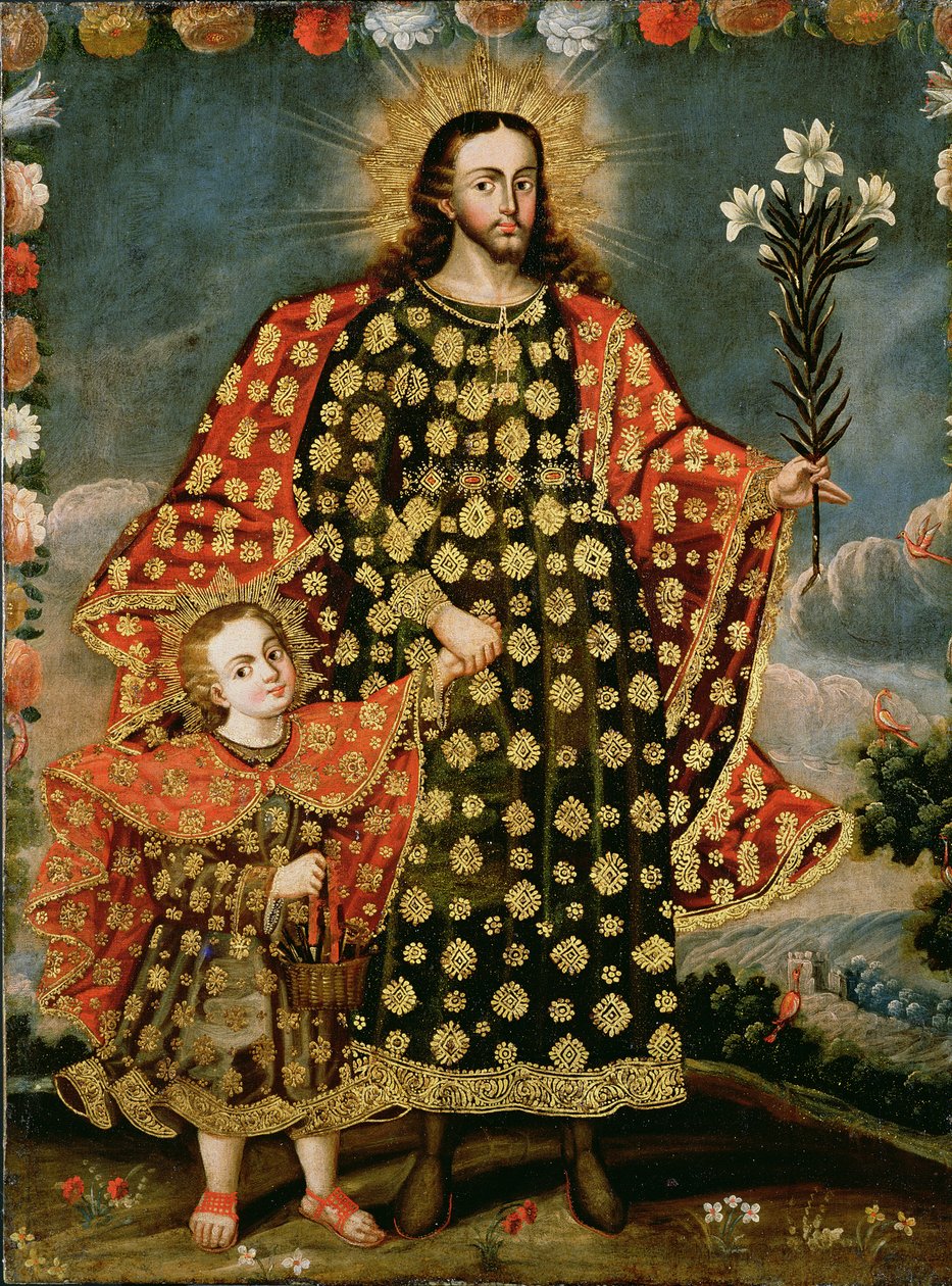 St. Jozef en het Christuskind door Peruvian School