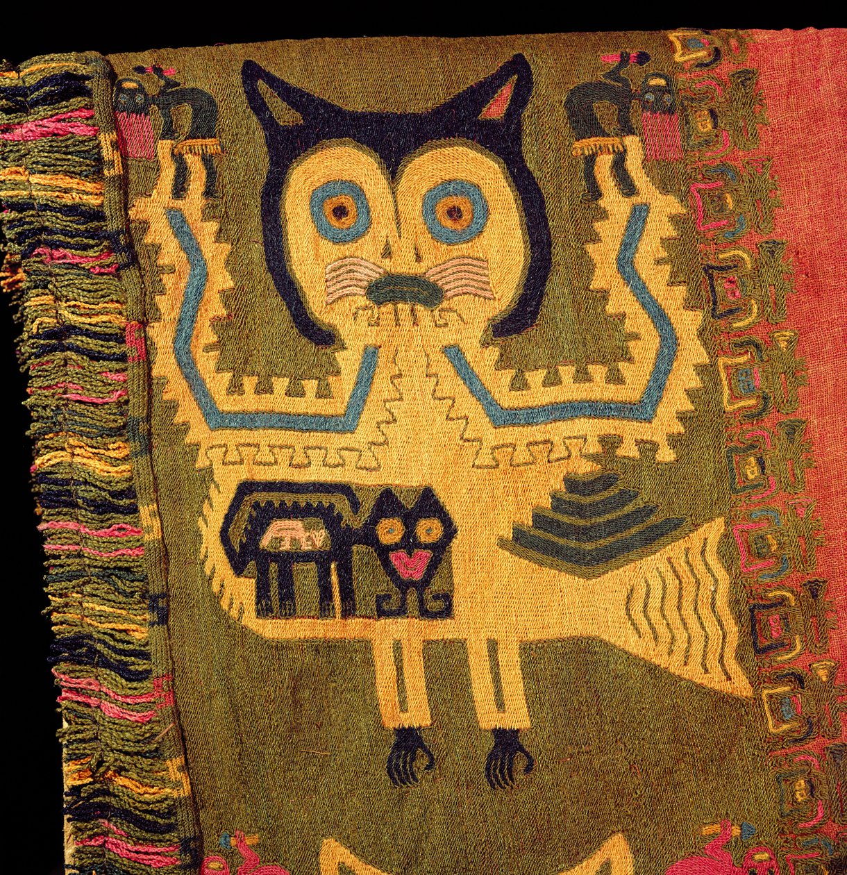 Wollen figuur van een jaguar, Paracas Cultuur, c.1500 v.Chr. door Peruvian School