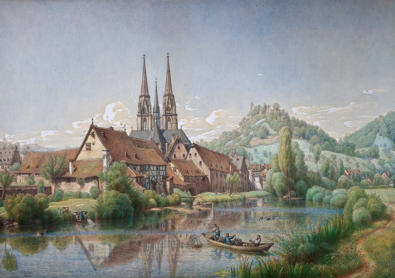 Uitzicht op Marburg door Peter Becker