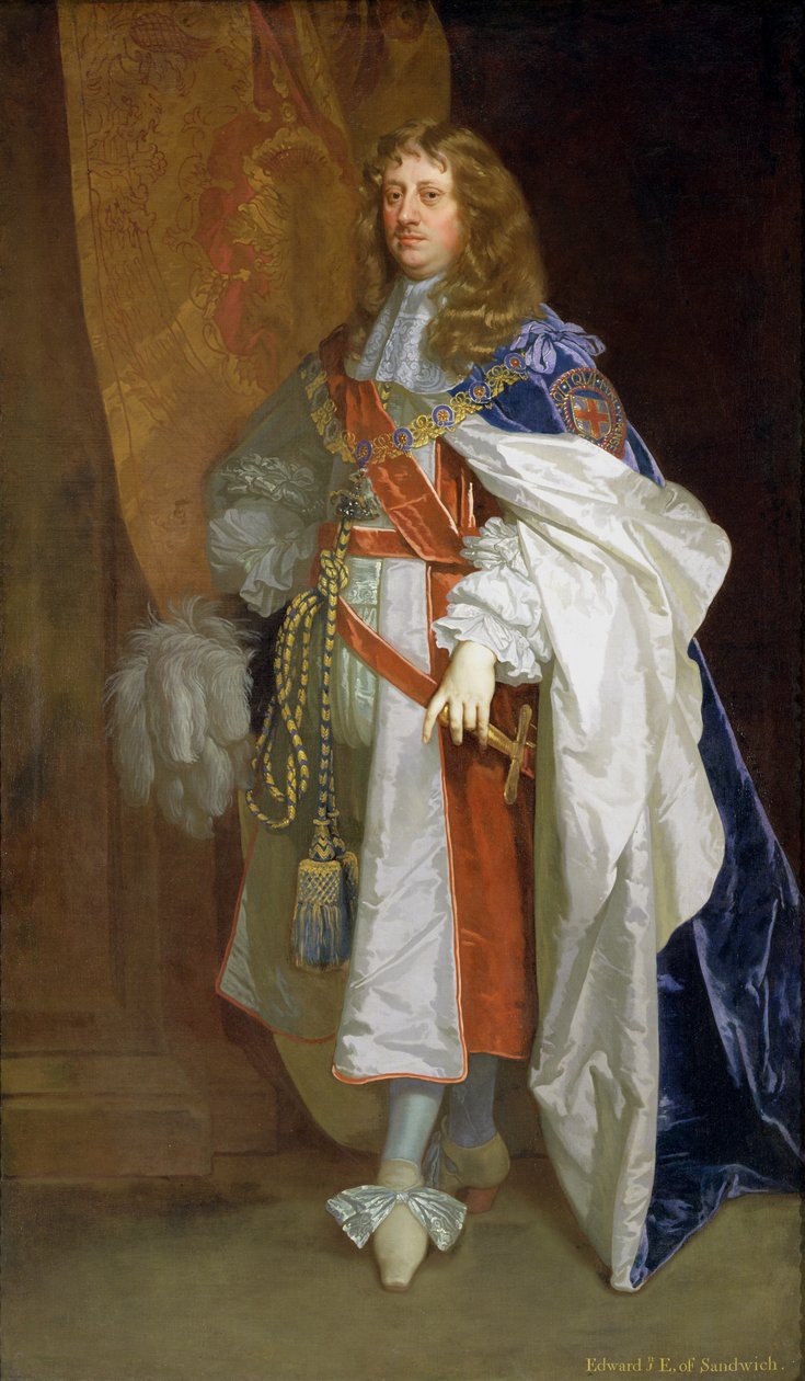 Edward Montagu, 1e Graaf van Sandwich, c.1660-65 door Peter Lely