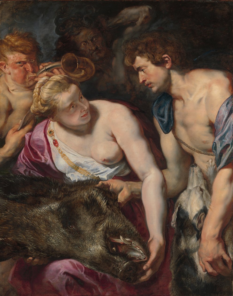 Atalanta en Meleager, ca. 1616 door Peter Paul Rubens