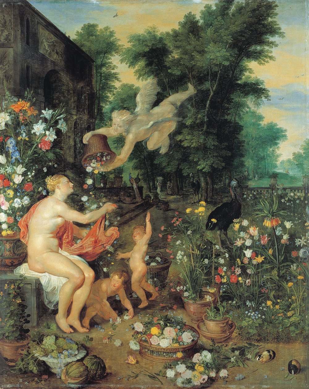 Flora en Zephyr door Peter Paul Rubens