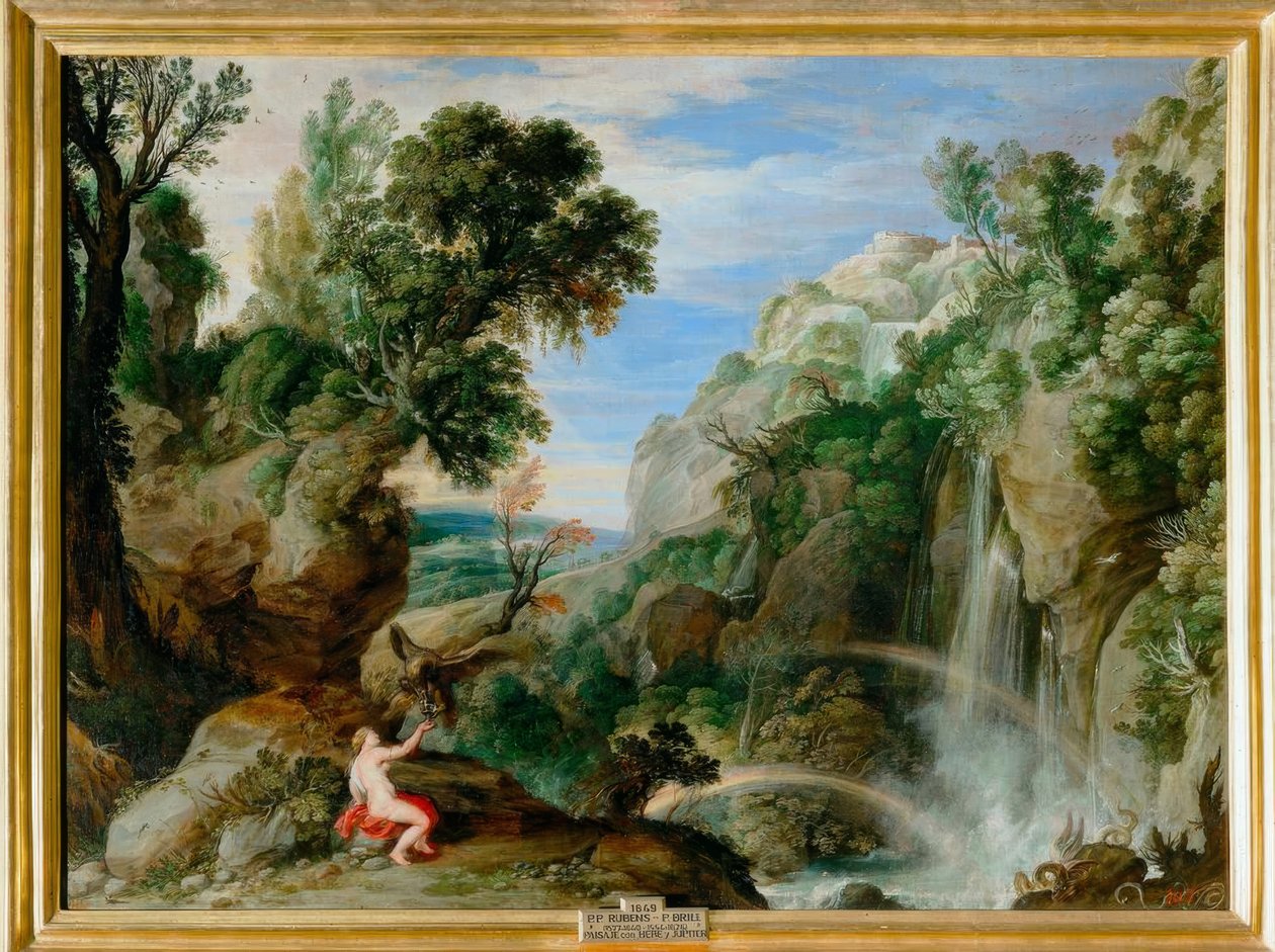 Landschap met Hebe (of Psyche) door Peter Paul Rubens