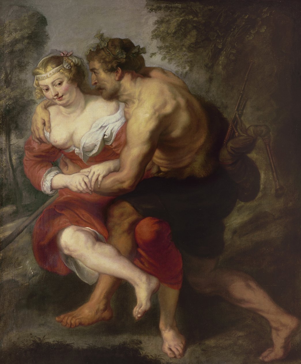 Scène van liefde of, Het galante gesprek door Peter Paul Rubens