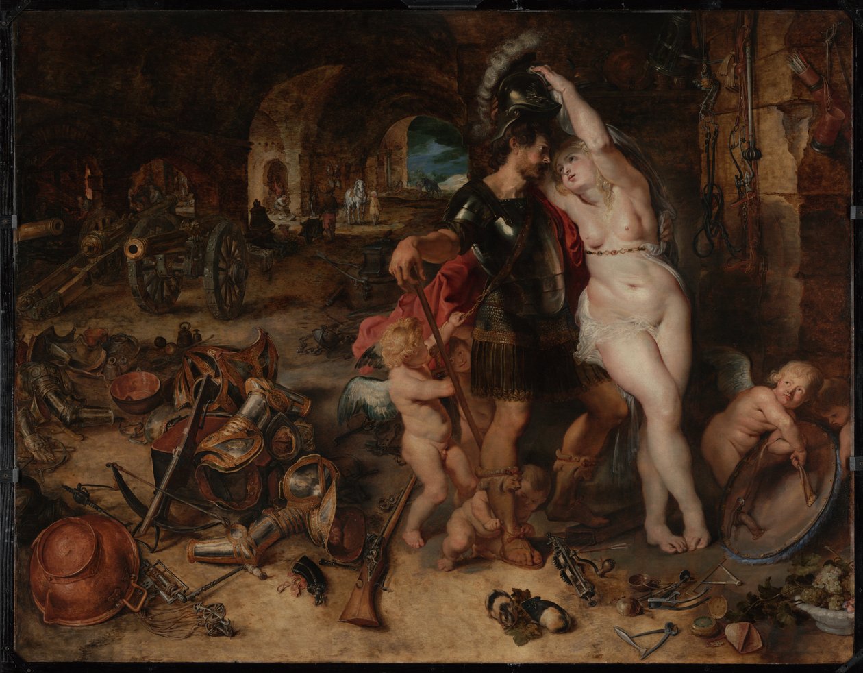 De terugkeer van de oorlog: Mars ontwapend door Venus door Peter Paul Rubens