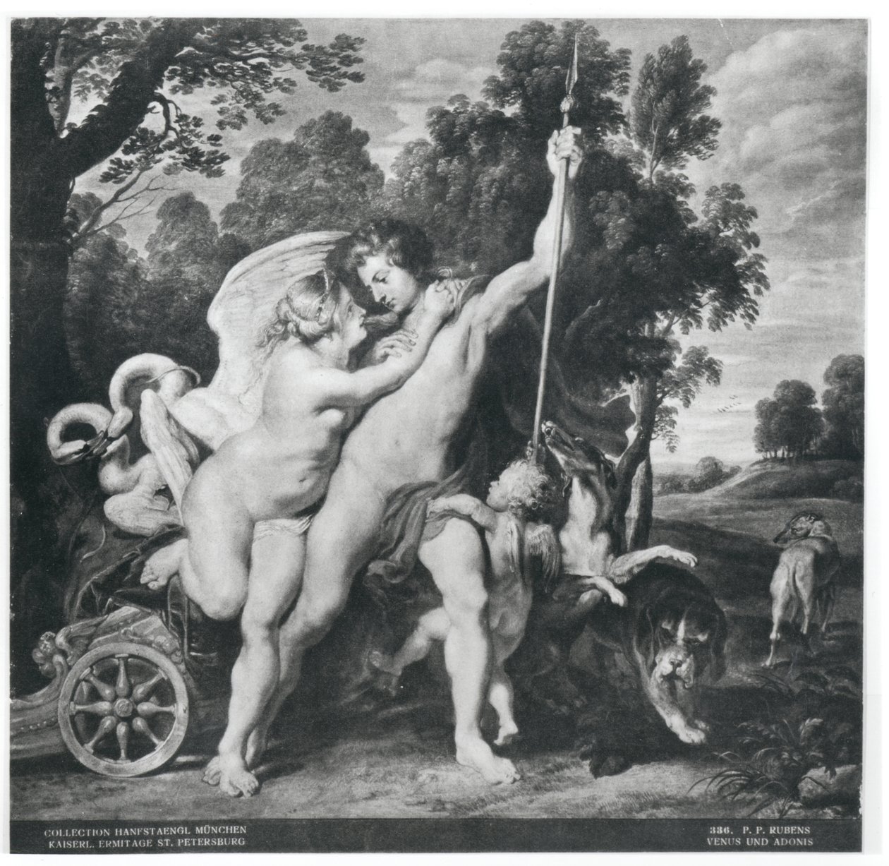 Venus en Adonis door Peter Paul Rubens
