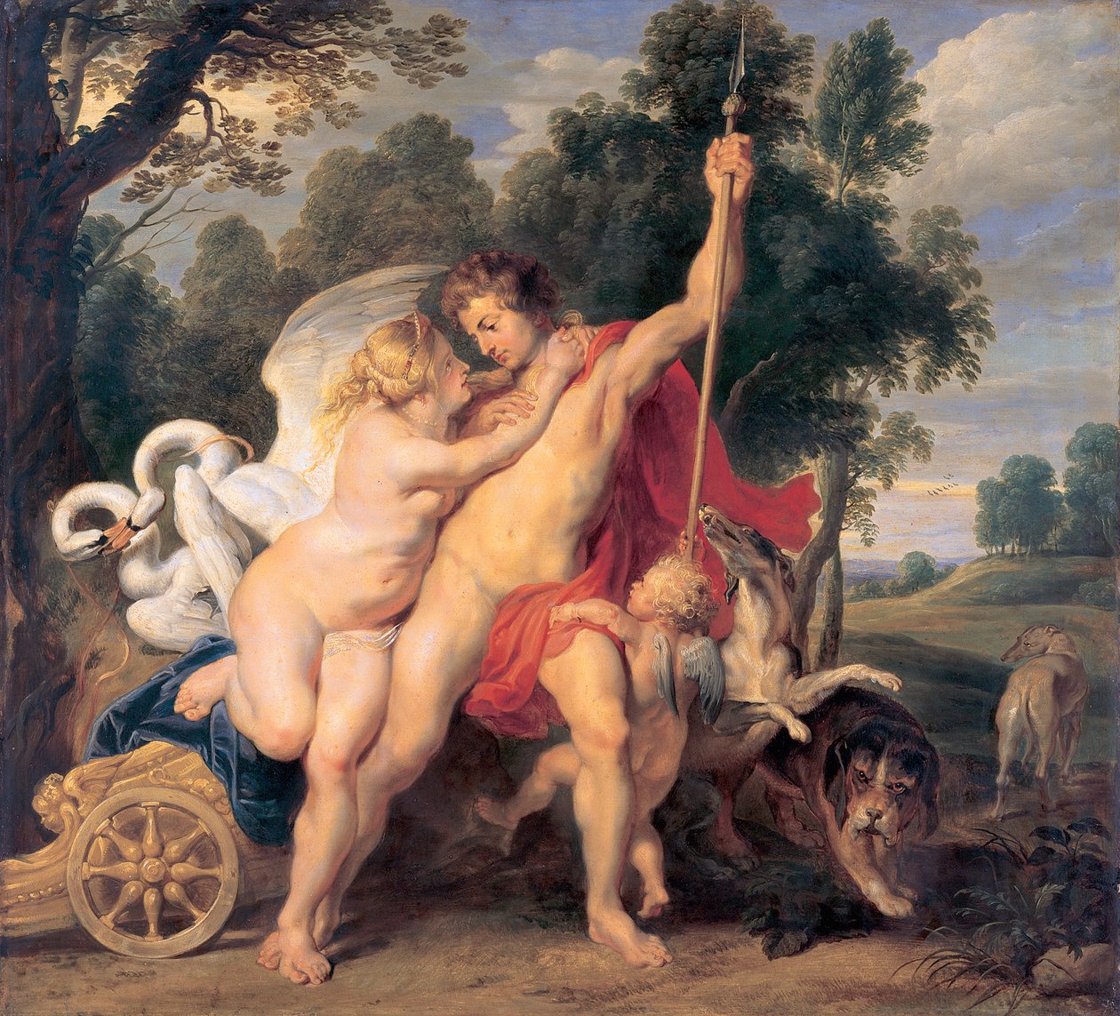 Venus en Adonis door Peter Paul Rubens