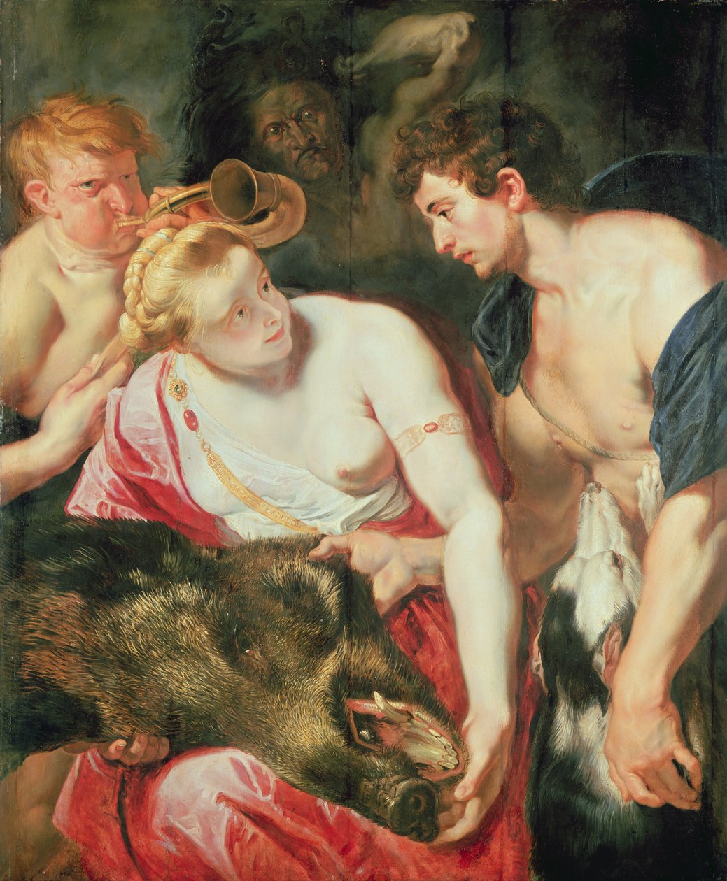 Meleager en Atalanta door Peter Paul studio of Rubens