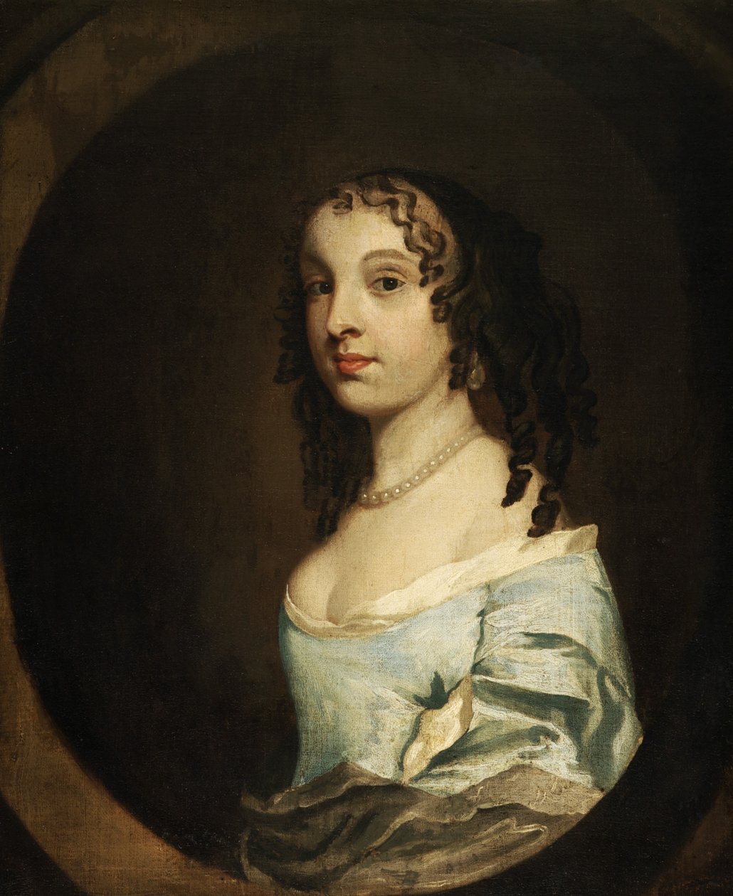 Portret van een Dame in Blauw door Peter Lely