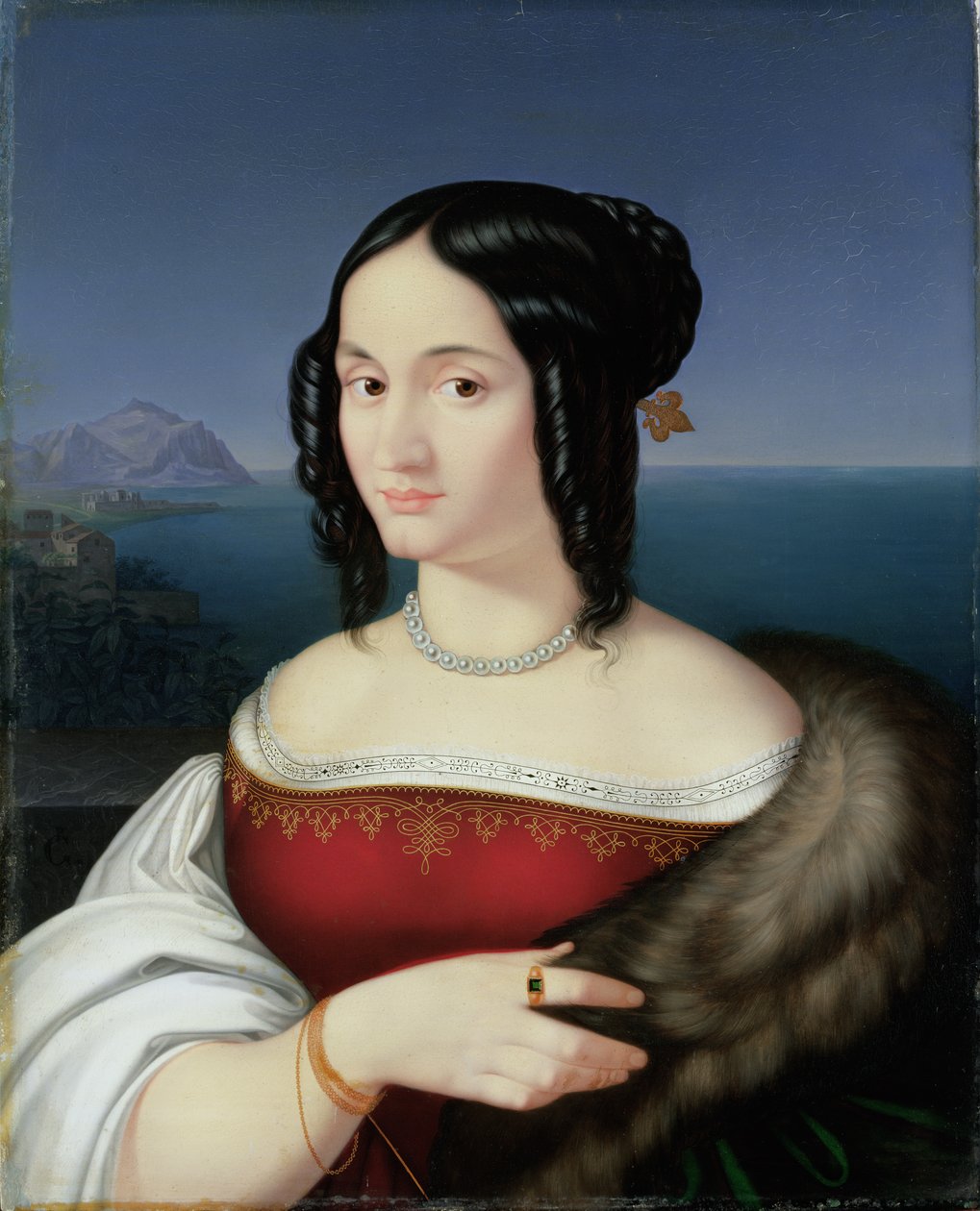 Carolina Grossi, de eerste vrouw van de kunstenaar door Peter von Cornelius