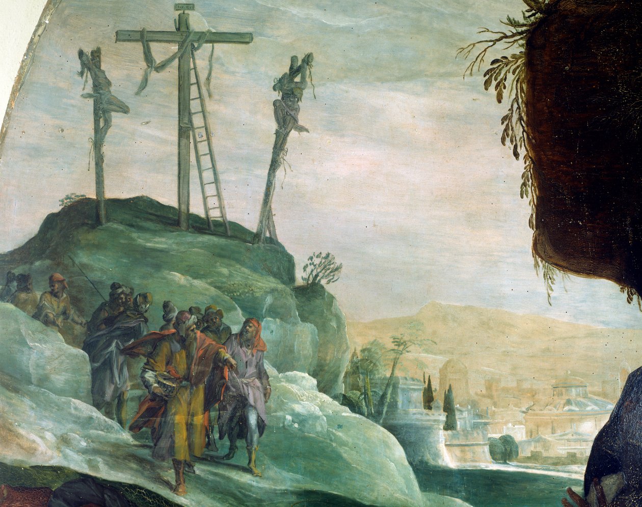 Calvarie, detail van Kruisafneming door Peter (1548 1628) Candid