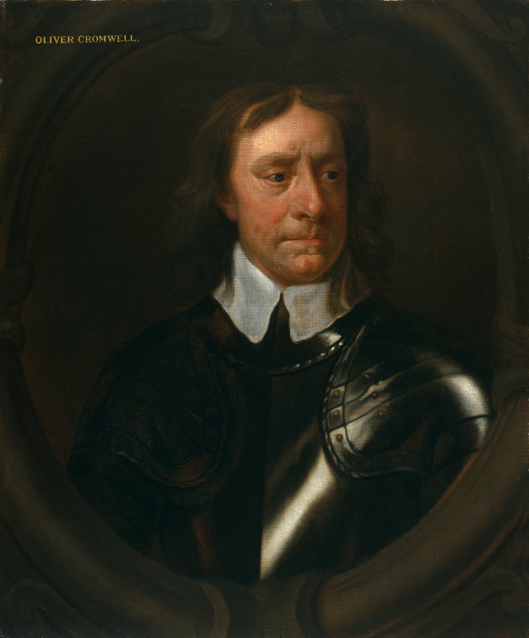 Oliver Cromwell (olieverf op doek) door Peter (after) Lely