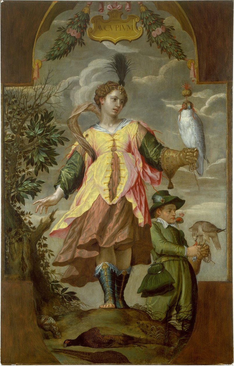 Aucupium - Allegorie op de vogeljacht door Peter Candid