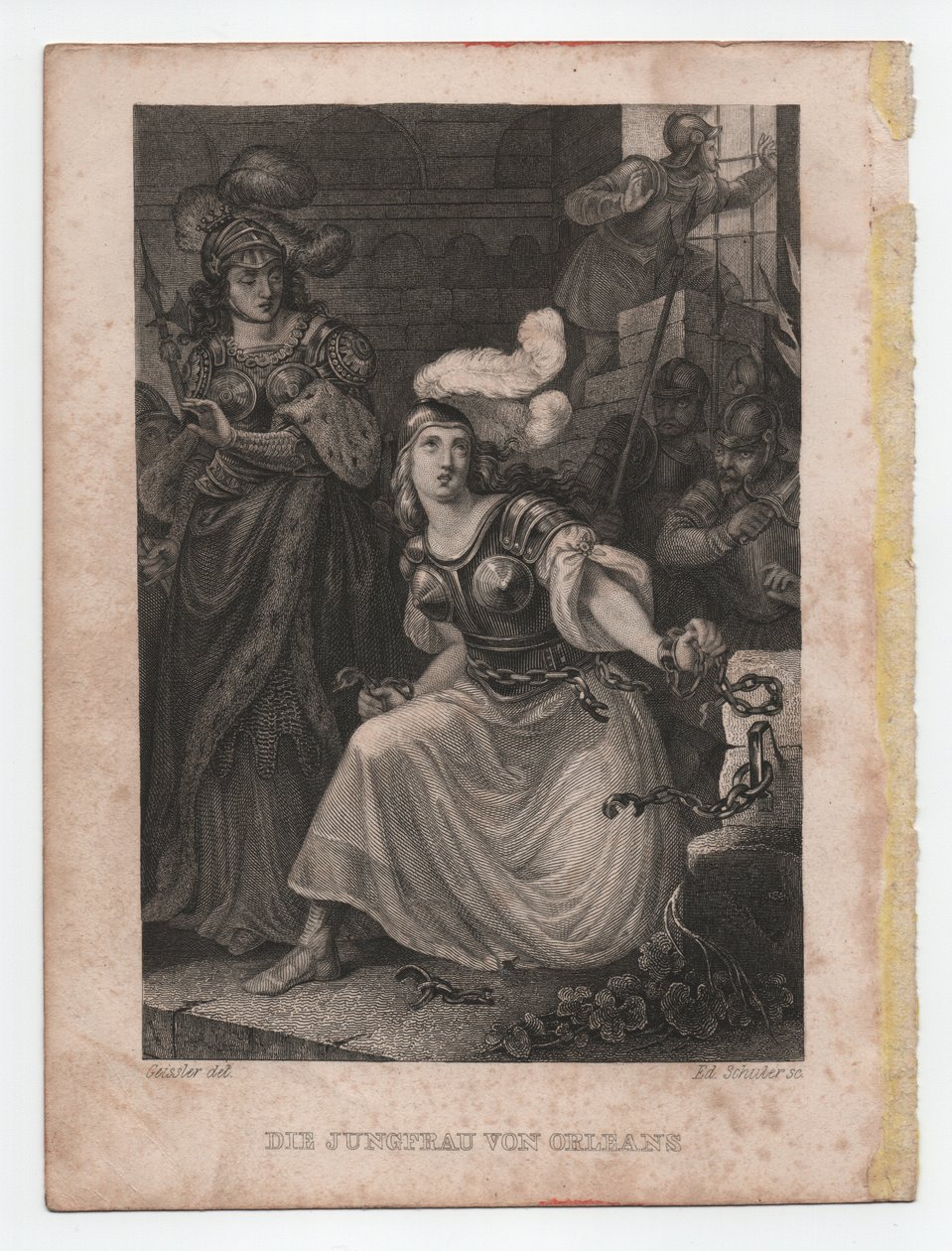 De Maagd van Orléans, ca. 1840 door Peter Carl Geissler