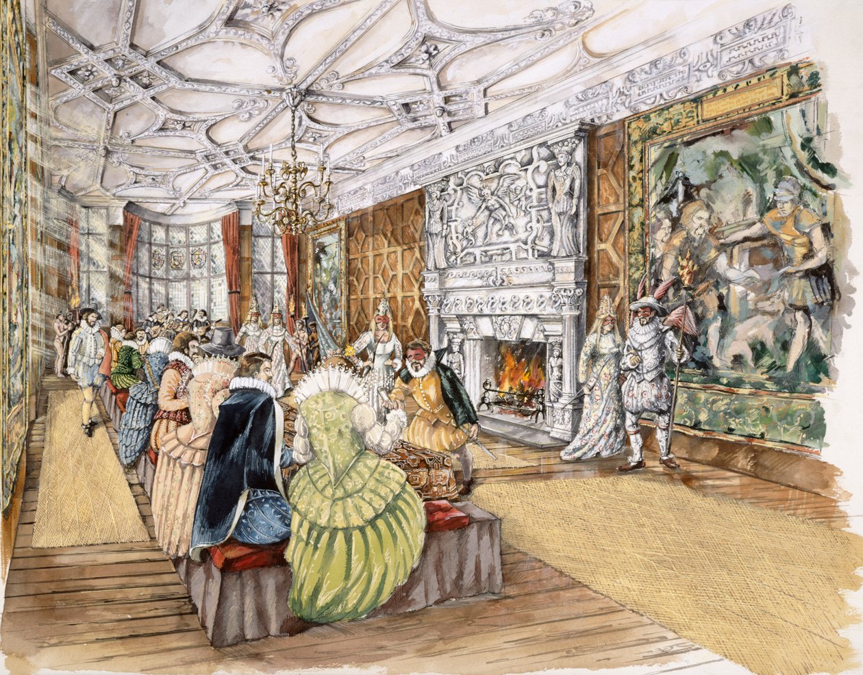 Berry Pomeroy Castle, ca. 1600, ca. 1990-2010 door Peter Dunn