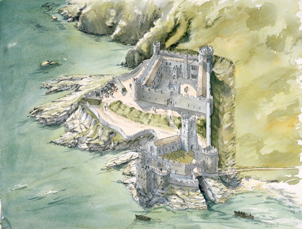 Dartmouth Castle, ca. 1550, ca. 1990-2010 door Peter Dunn