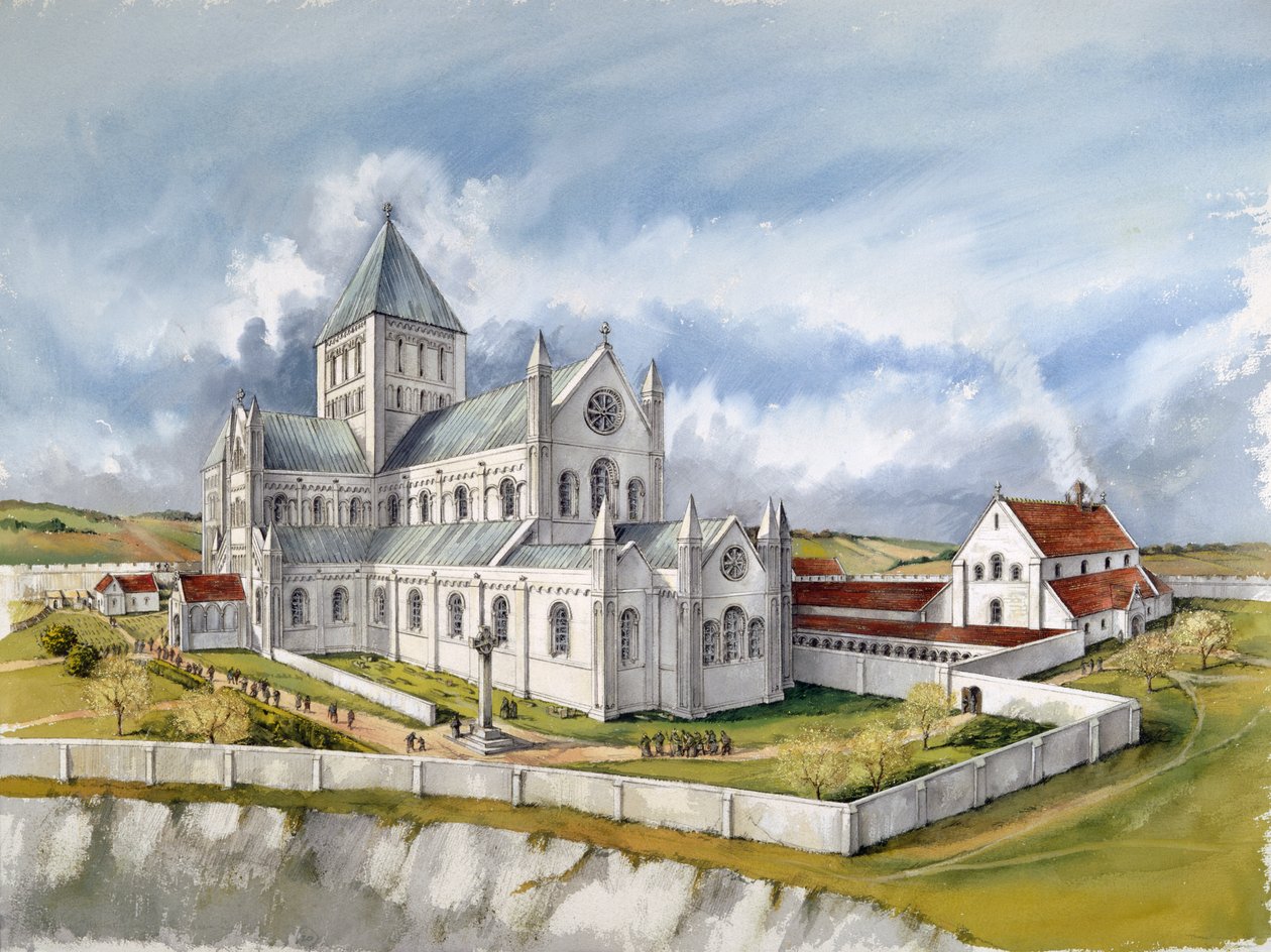 Kathedraal van Old Sarum door Peter Dunn