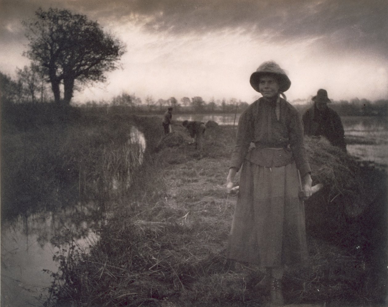 Poling het Moerashooiland, Leven en Landschap op de Norfolk Broads, 1886 door Peter Emerson und Thomas Goodall