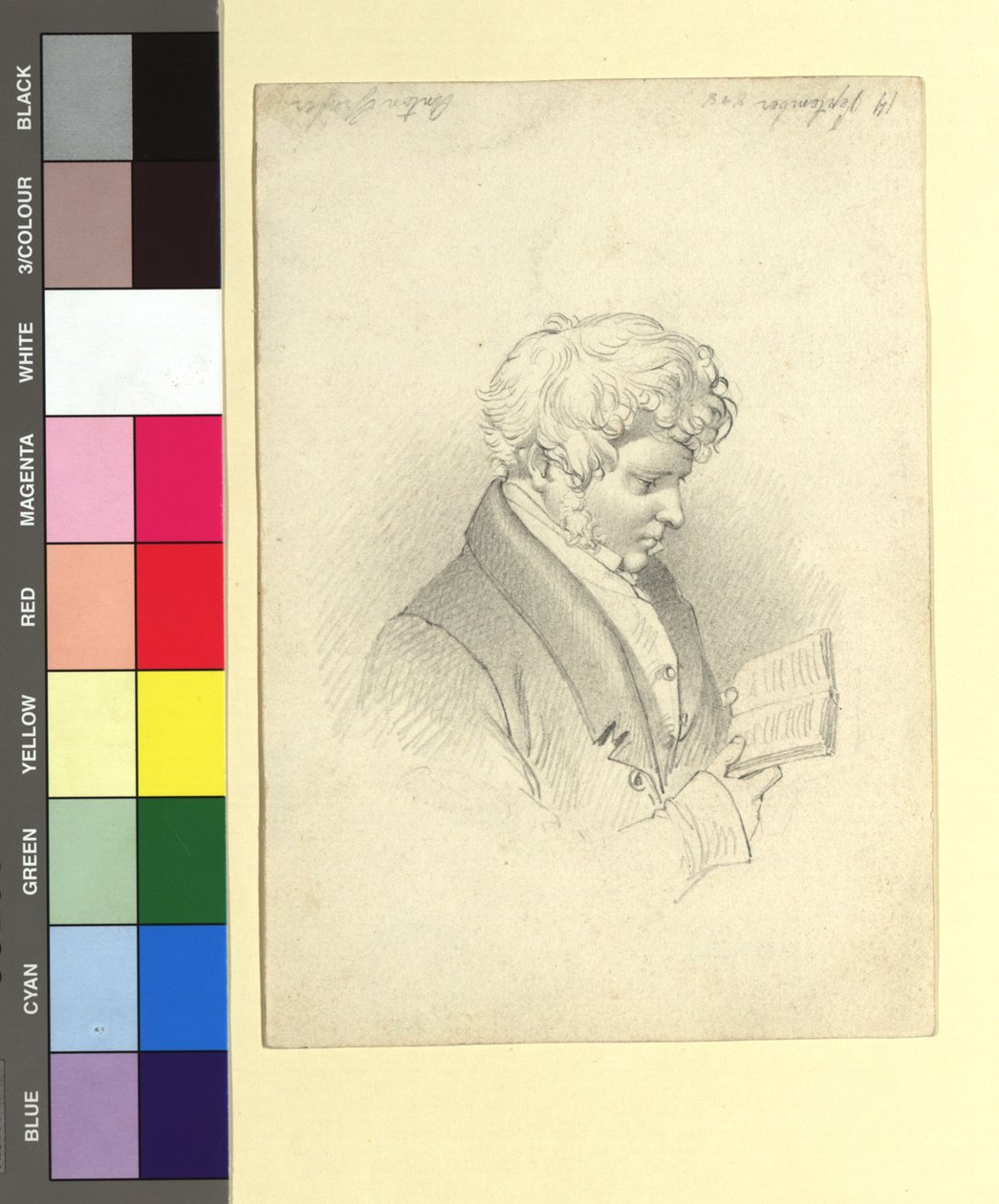 Anton Gräffer (1786-1852), muziekschrijver, componist, gitarist door Peter Fendi
