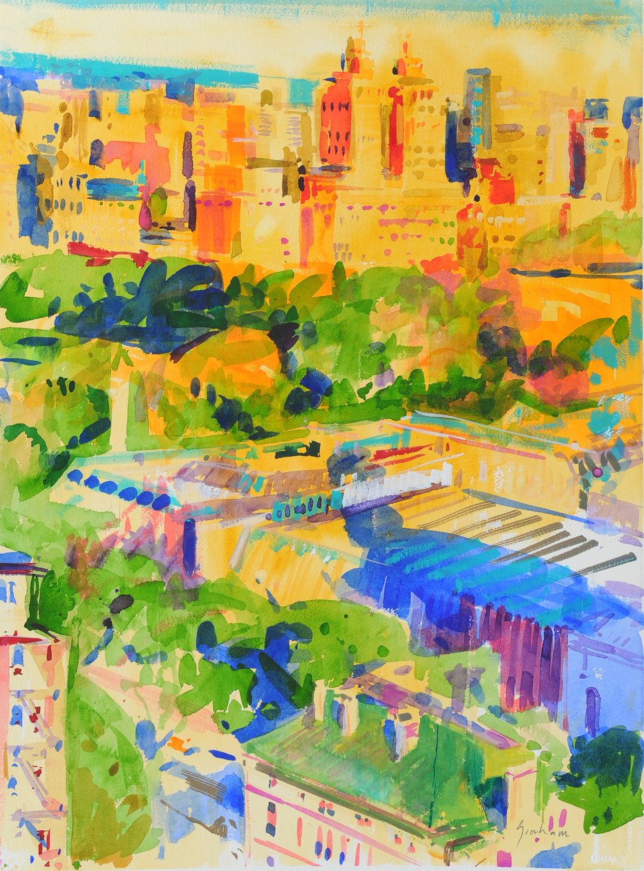 Schaduwen van Fifth Avenue over het Metropolitan door Peter Graham (Contemporary)