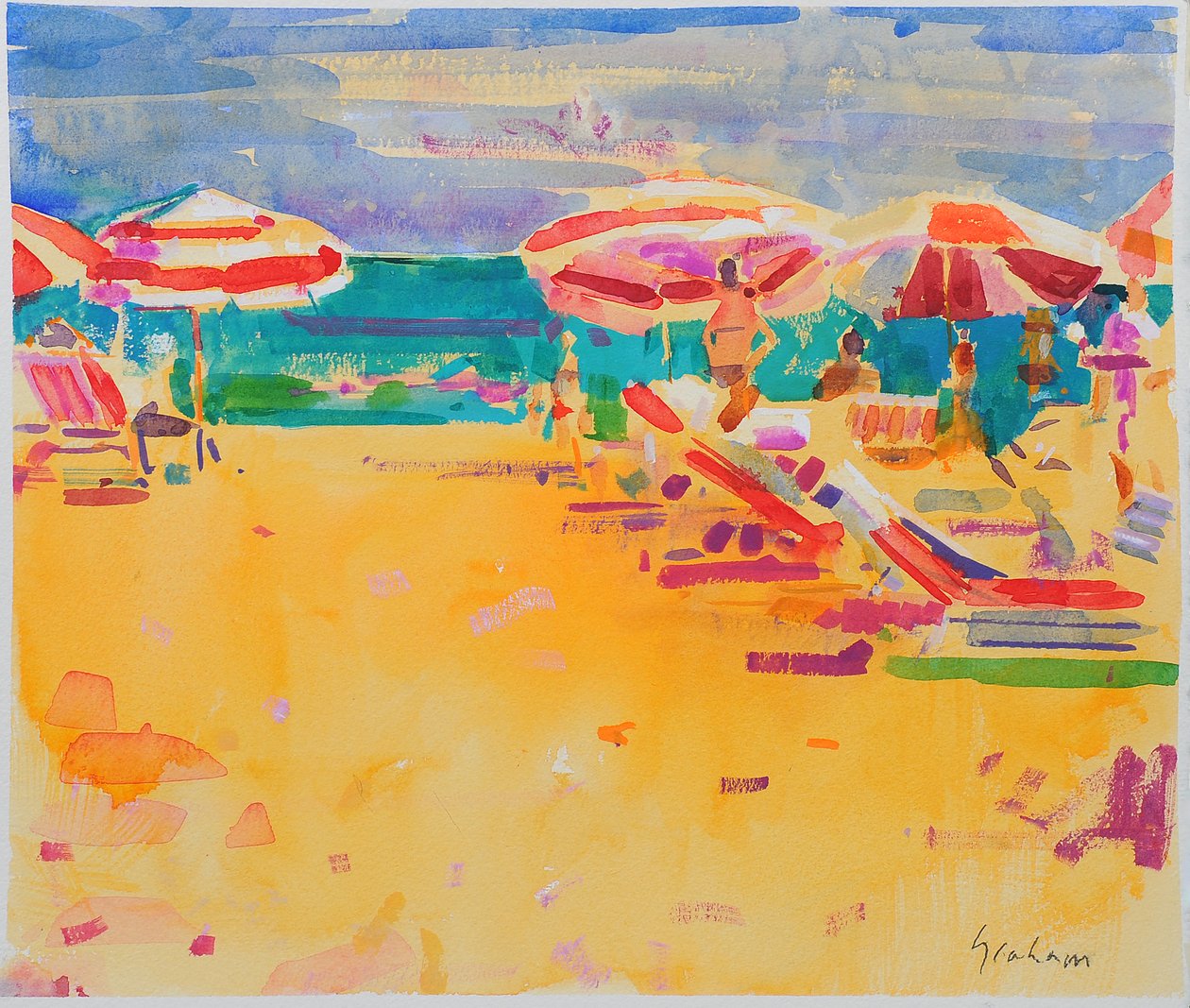 Ocean Beach door Peter Graham (Contemporary)