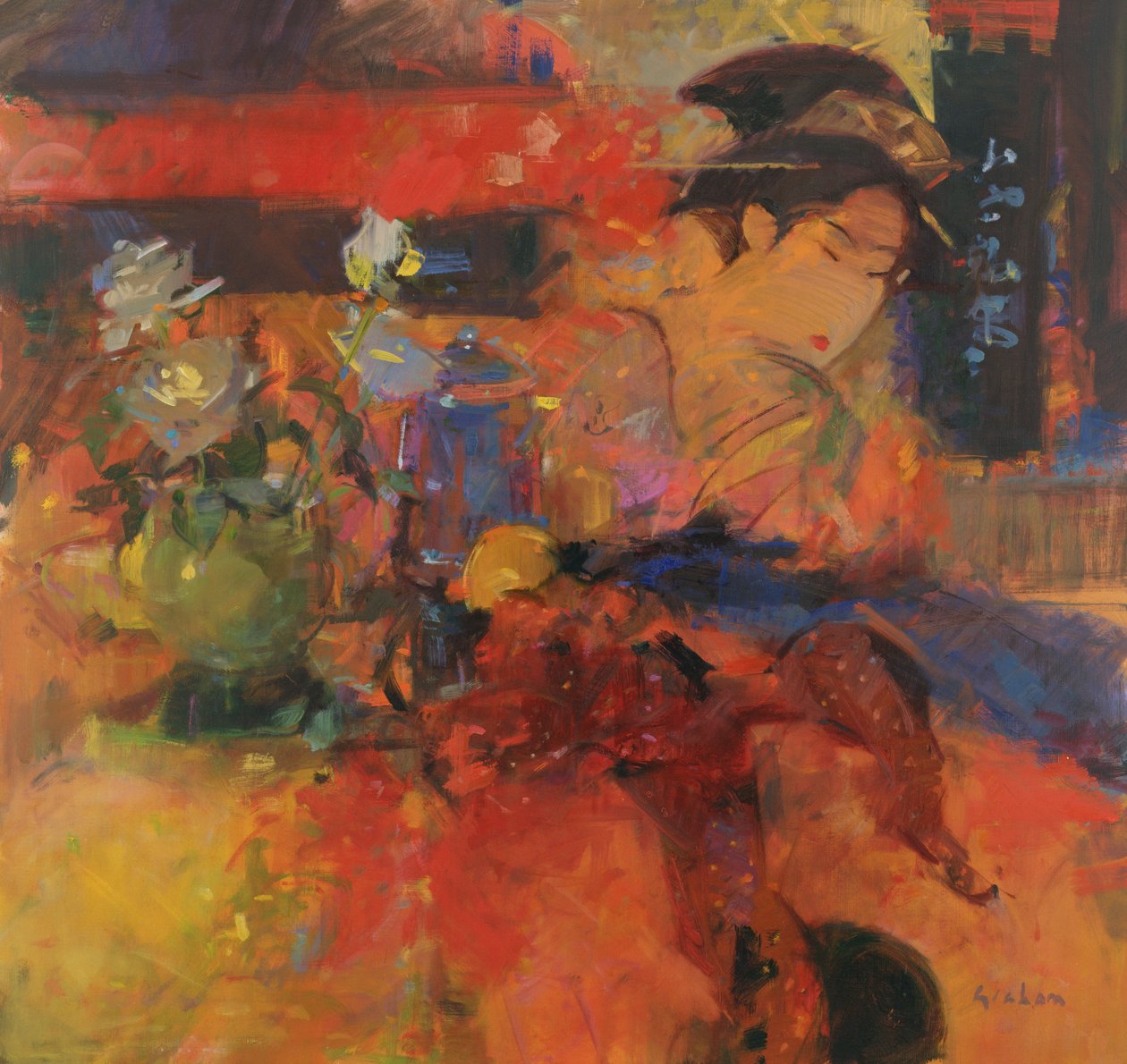 Zomerrozen door Peter Graham (Contemporary)