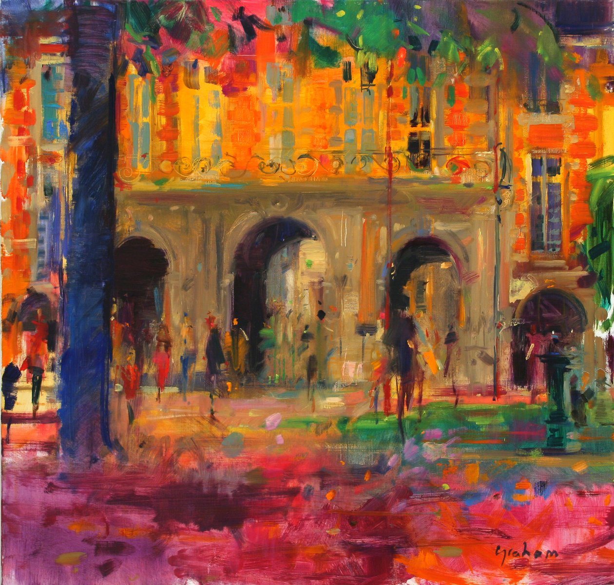 Het Koninklijk Paviljoen, Place des Vosges door Peter Graham (Contemporary)