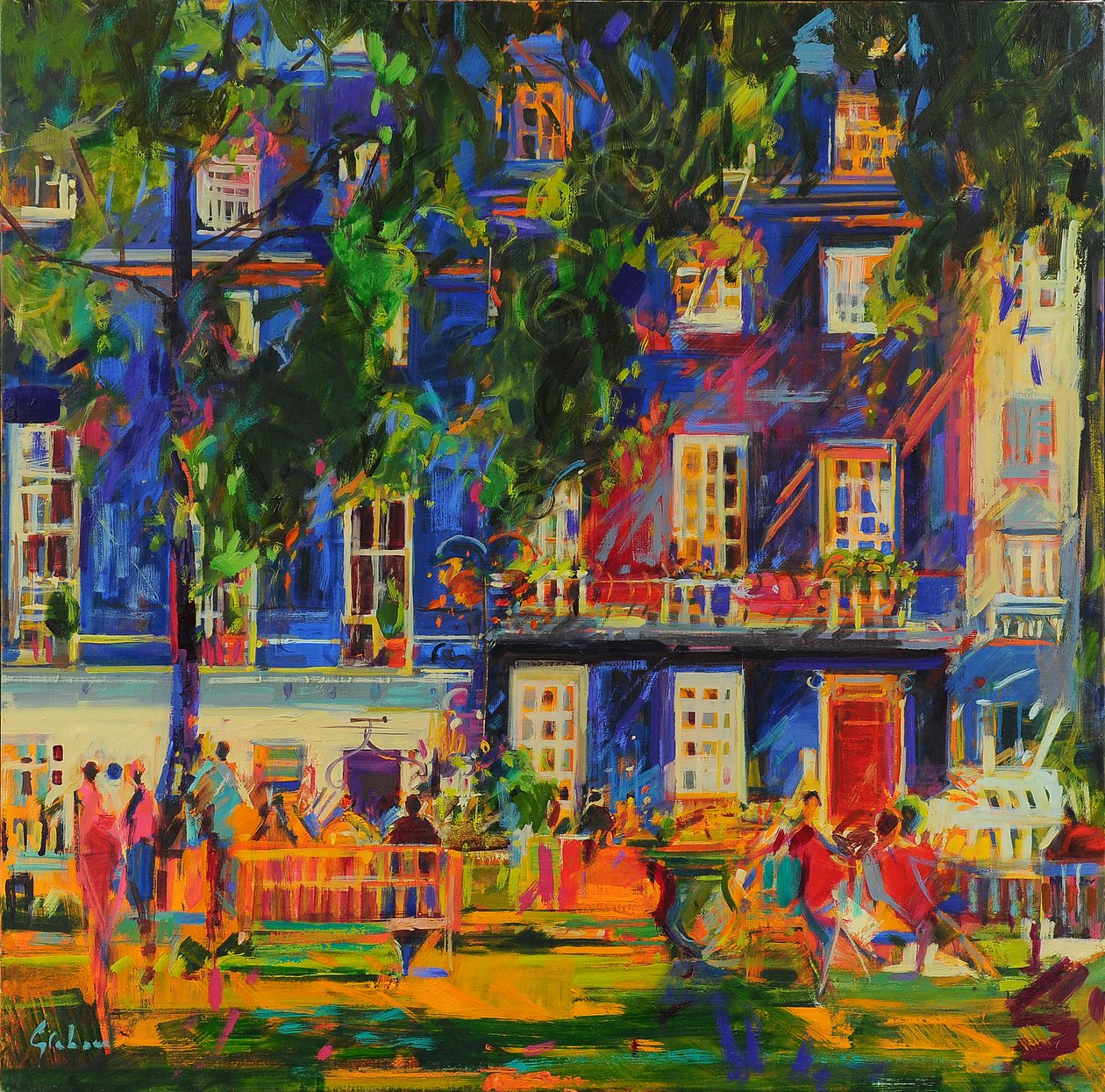 De Nachtegaal Zong, Berkeley Square, 2023 door Peter Graham