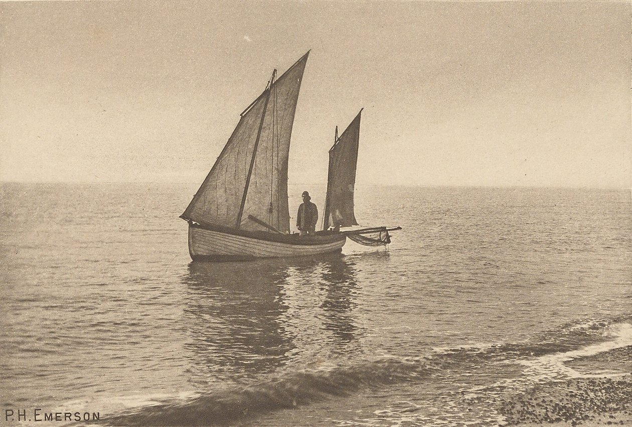Een mistige ochtend aan de Noordzee door Peter Henry Emerson