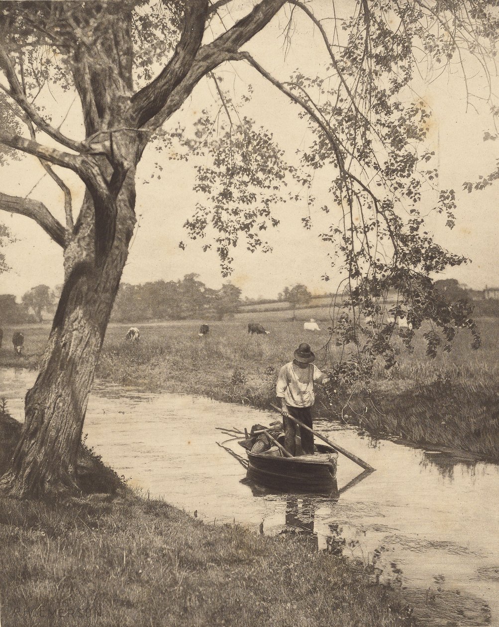 Een sloot in Suffolk door Peter Henry Emerson