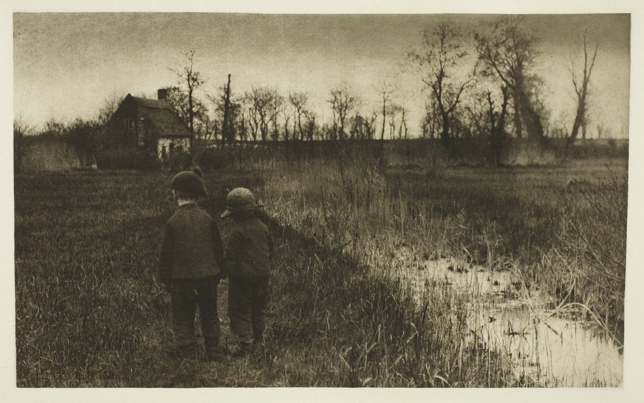 Een pad op het pad: Vroege lente in Norfolk door Peter Henry Emerson