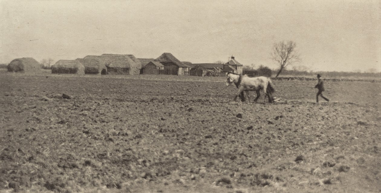 Moerasboerderij in de Vroege Lente door Peter Henry Emerson
