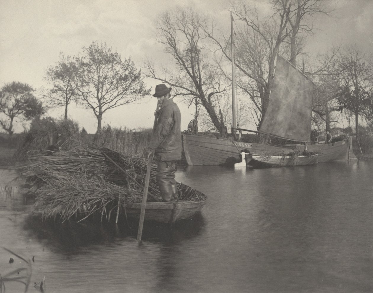 De terugkeer van Gladdon-Cutter,1886 (foto) door Peter Henry Emerson