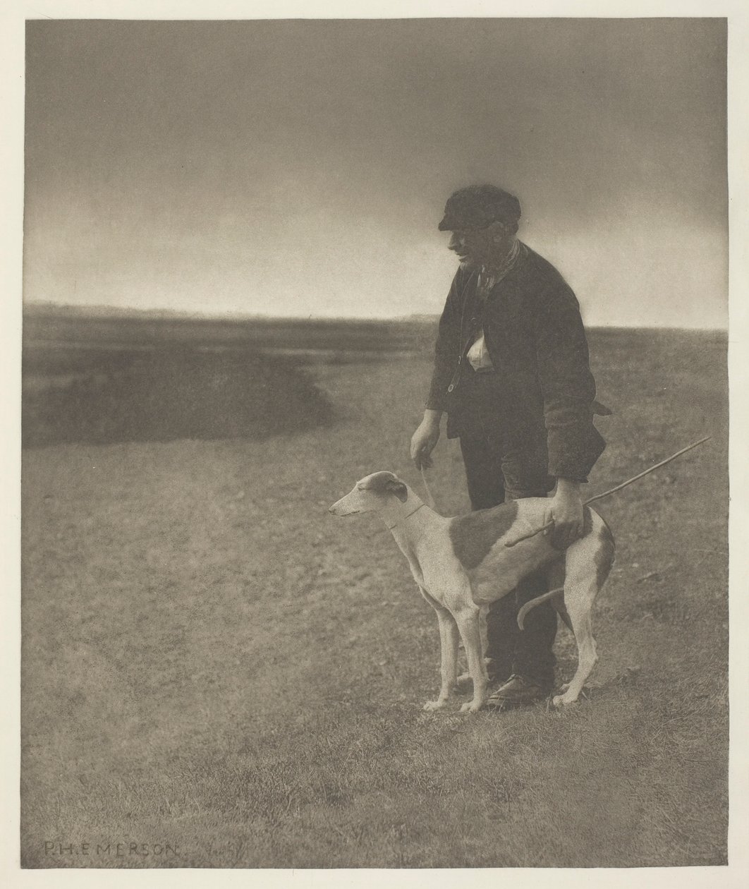 De stroper - Een haas in zicht, (Suffolk) door Peter Henry Emerson