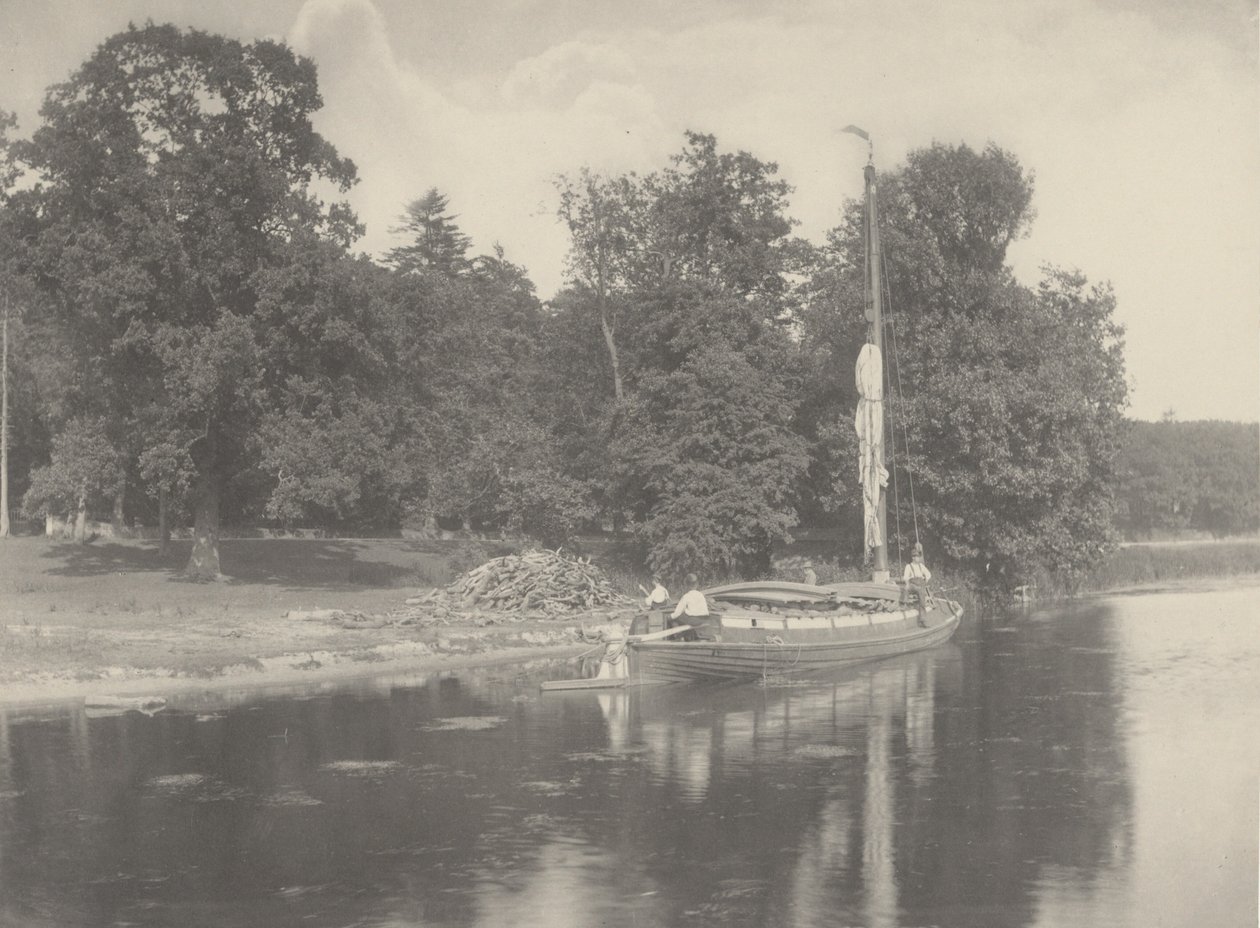 De rivier de Bure bij Coltishall,1886 (foto) door Peter Henry Emerson