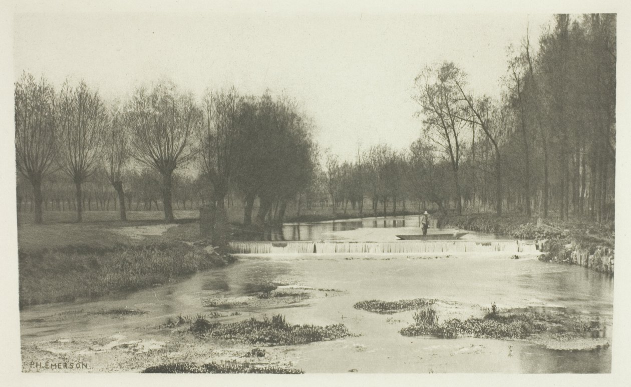 De jacht, Amwell Magna Visserij door Peter Henry Emerson