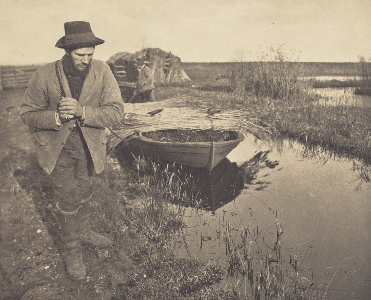 Het riet slepen door Peter Henry Emerson